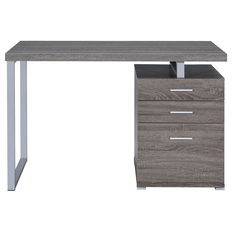 Brennan 3 Drawer Office Desk with Reversible Cabinet - Coaster, 6 of 13