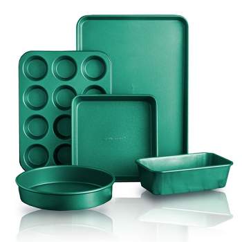 Hastings Home Blue 18-Piece Silicone Bakeware Set in the Bakeware