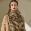 Anna-Kaci Women's Houndstooth Scarf with Soft Cozy Fabric Classic Pattern and Fringe Trim Detailing - 2 of 3