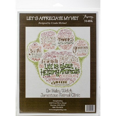 Imaginating Counted Cross Stitch Kit 11"X12"-Let's Appreciate My Vet (14 Count)