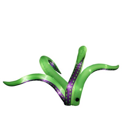 Syemin Inflatable Holiday Decorations 2 Pack Halloween Inflatable Octopus Tentacles Outdoor Decor Blow Up Hanging Decoration, Green, 72"*50"*60"