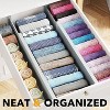 Set of 4 Bamboo Drawer Adjustable Drawer Dividers, 4.65” High, Expandable Organizers for Clothing (17-22" Sizes) - SpaceAid® - 4 of 4