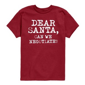 Boys' - Instant Message - Dear Santa Can We Negotiate Short Sleeve Graphic T-Shirt - 1 of 4