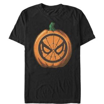 Men's Marvel Halloween Spider-Man Mask Pumpkin T-Shirt