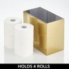 mDesign Tall Steel Toilet Paper 4-Roll Bathroom Storage Holder Bin - image 4 of 4