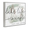 Stupell Industries Lake Life Simplicity Phrase Cattail Water Plants Framed Giclee Art - 2 of 4