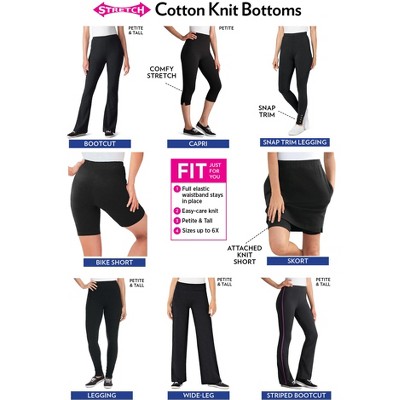 Woman Within Stretch-Cotton Knit Pull-On Capri Leggings - image 5