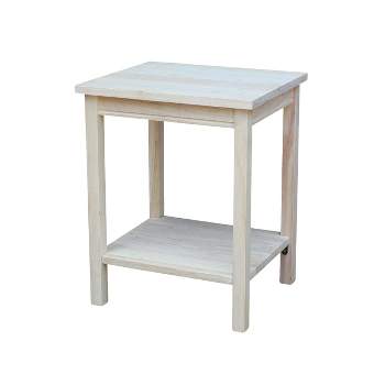 Portman Accent Table Unfinished - International Concepts