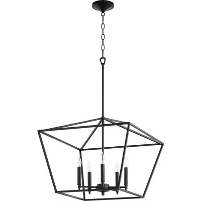 Quorum Lighting Gabriel 5-Light Nook Pendant, Noir, 21 Width, 17.5 Height