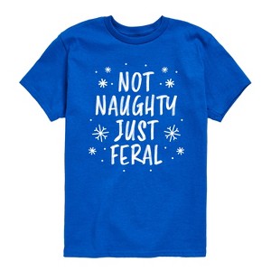 Boys' - Instant Message - Not Naughty Just Feral Short Sleeve Graphic T-Shirt - 1 of 4