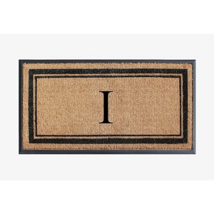 A1HC Natural Rubber Coir Outdoor Doormat 24x48 Monogrammed Anti-Shed Treated Durable Front Door Mat - 1 of 4