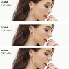 3-Pair Sterling Silver Hoop Set - 14K White Gold Plated Big Hoops (40/50/60mm) for Women - 4 of 4
