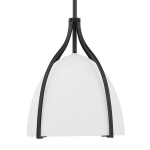 Hunter Fans 12" Arcelia Ceiling Light Matte Black Pendant - Elegant Modern Design for Indoor Spaces - 1 of 1