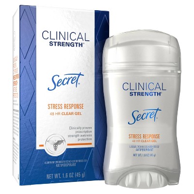 Secret Clinical Strength Antiperspirant & Deodorant Clear Gel Stress Response - 1.6oz