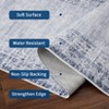 2 x 6 ft Polyester Red Brown Rectangular Indoor Laundry Bathroom Kitchen Distressed Floral Print Vintage Machine Washable Runner Rug - 4 of 4