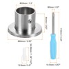 Unique Bargains Stainless Steel Brushed Finish Durable Rust Resistant High-Leg Closet Rod Holder with Cover 4 Pcs - 2 of 4