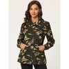 INSPIRE CHIC Women's Drawstring Waist Flap Pockets Lightweight Utility Jacket - 2 of 4