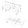 SKRAN 67" Futon Couch, Convertible 3 in 1 Sleeper Bed Couches With Adjustable Backrest,Cup Holders For Living Room, Bedroom - 4 of 4