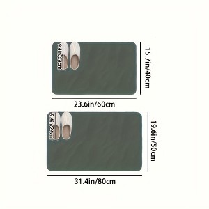 MaseiKar Quick-Dry Diatomite Bath Mat, Non-Slip Absorbent Bathroom Rug, Fast-Drying Floor Mat for Shower & Tub - 1 of 4