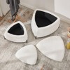Hrinhom 2-Piece Faux Fur Storage Ottoman,Seating Stools with Metal Legs - 4 of 4