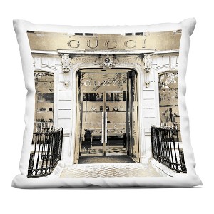 Stupell Industries Fashion Urban Architecture Shop Indoor Decorative Throw Pillow, 18 x 18 - 1 of 3