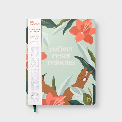 Black History Month Be Rooted 8"x10" Reflect Reset Refocus Coloring Notebook Sage Green