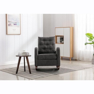 NicBex Rocking Chair with High Back Modern Armchair Lounge Chair with Fabric Padded Seat Comfy Chair for Bedroom, Living Room