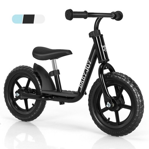 Babyjoy 11 Kids Balance Bike w Footrest No Pedal Toddler Training Bike Black