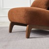 Sapphtopaz Modern Accent Chair with Pillow Thick Upholstered Comfy Reading Chair with Wood Legs Unique Accent Chairs for Living Room, Bedroom - 3 of 4