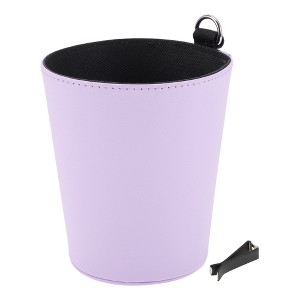 Unique Bargains Faux Leather Car Trash Can 1 Pc - 1 of 4
