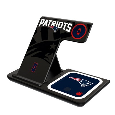 Keyscaper New England Patriots Monocolor Tilt 15-Watt 3 in 1 Charging Station