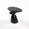 GDFStudio Brynn Modern Fiberglass Oval Coffee Table with Sculptural Pedestal Base - 4 of 4