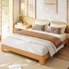 Natural Wood Platform Bed Frame with Strong Slats, Minimalist Design, No Box Spring Needed, Easy Assembly - 3 of 4