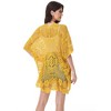 Anna-Kaci Women's Open Front Crochet Cover-Up with Floral Pattern and Short Sleeves - 2 of 4