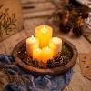 Attop Candle Plate Holder Tray: Round White Wooden Decorative Trays Decor for Pillar Candles Home Kitchen Decor Rustic White - 2 of 4