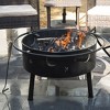 WestinTrends Star & Moon Bonfire Round Steel Wood Burning Patio Fire Pit - 3 of 3