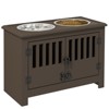DSVIMOY Large Elevated Dog Bowls with Storage Cabinet Containing Large 37L Capacity, Raised Dog Bowl Stand, Espresso, 23.5"*11.8"*17" - 4 of 4