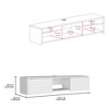 49" Floating TV Stand with Concealed Storage, Central Open Shelf, and Cable Management for Living Room and Bedroom - 3 of 4