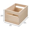 iDesign Stackable Paulownia Wood Pantry Bins - Set of 3 - Natural - 4 of 4