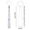INSPIRE CHIC Men's Skinny Slim Solid Color Adjustable Pre-Tied Satin Necktie Ties 1 Pc - 2 of 4