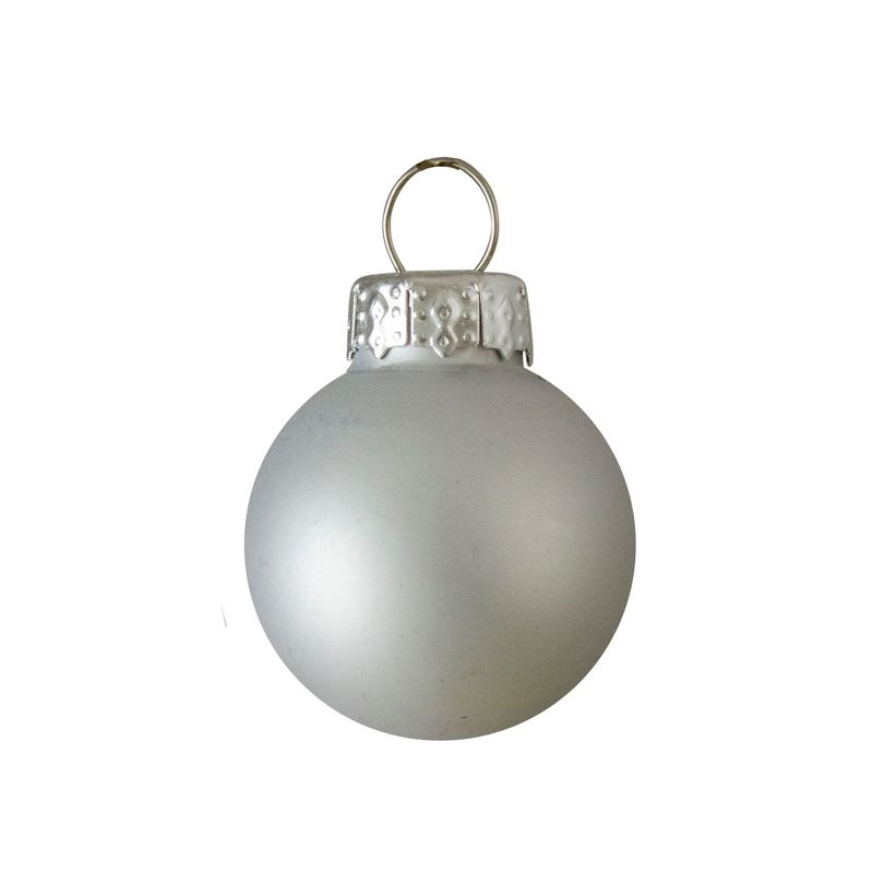 Northlight 40ct Shiny and Matte Silver Glass Ball Christmas Ornaments 2.5", 4 of 7