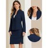 INSPIRE CHIC Women's Collarless Blazer and Formal Pencil Skirt Business Suit Set 2 Pcs - 2 of 4