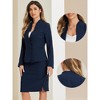 INSPIRE CHIC Women's Collarless Blazer and Formal Pencil Skirt Business Suit Set 2 Pcs - image 2 of 4