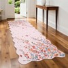 Nasitip Traditional Falling Flowers Area Rug for Living Room Bedroom， Washable Low-Pile Rug with Non-Slip Backing - 3 of 4