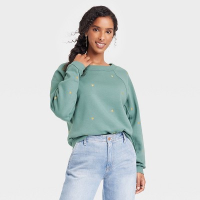 Women's Embroidered Fleece Sweatshirt - Universal Thread™