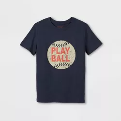 Boys' 'Play Ball' Short Sleeve Graphic T-Shirt - Cat & Jack™ Navy