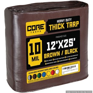 Core Tarps Heavy Duty 10 Mil Tarp Cover, UV Resistant, Rip Proof for Roof, Camping, Patio, Pool, Boat - 1 of 4