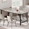 Industrial Dining Table for 6-8 People, 70.87" Long Rectangle Wood Dining Table, Heavy Duty Large Kitchen Table, Dinner Table, Easy Assembly - 2 of 4