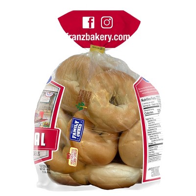 Franz Mini Plain Bagels - 16oz/12ct
