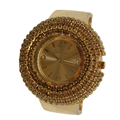 Olivia Pratt Sparkle Rhinestones Chunky Bangle Women Watch